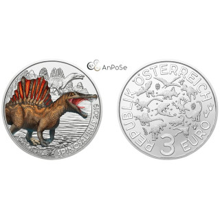 Pamětní mince - Dinosauři - Spinosaurus (bk, 3EUR)